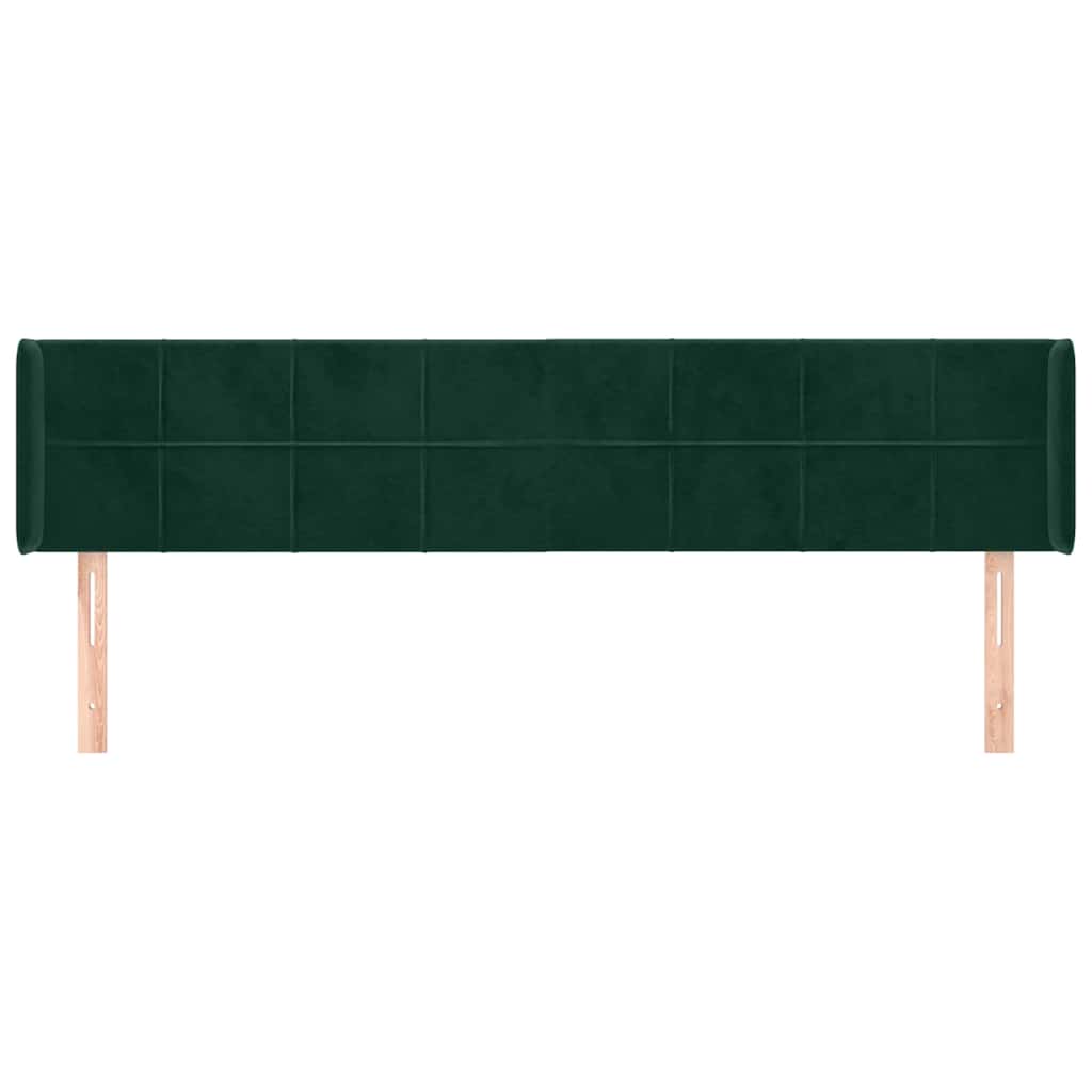 Kopfteil mit Ohren Dunkelblau 93x16x78/88 cm Samt