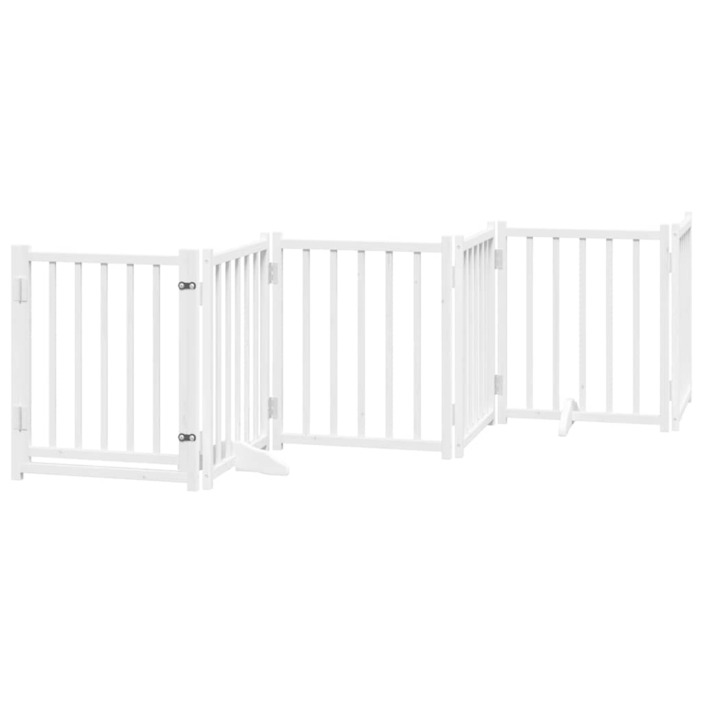 3-tlg. Hundetor Faltbar 150 cm Massivholz Tanne