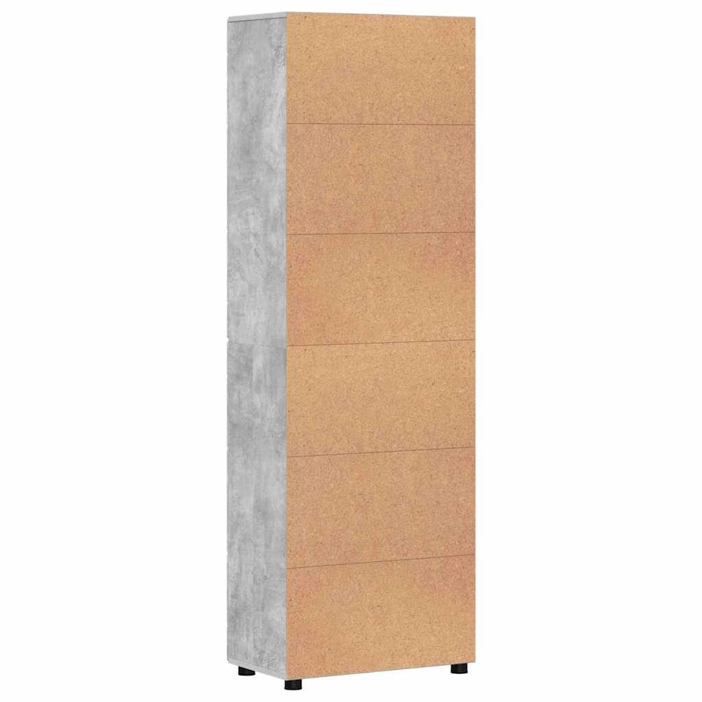 Highboard mit Regal FLORIN Weiß 60 x 35 x 182 cm Holzwerkstoff