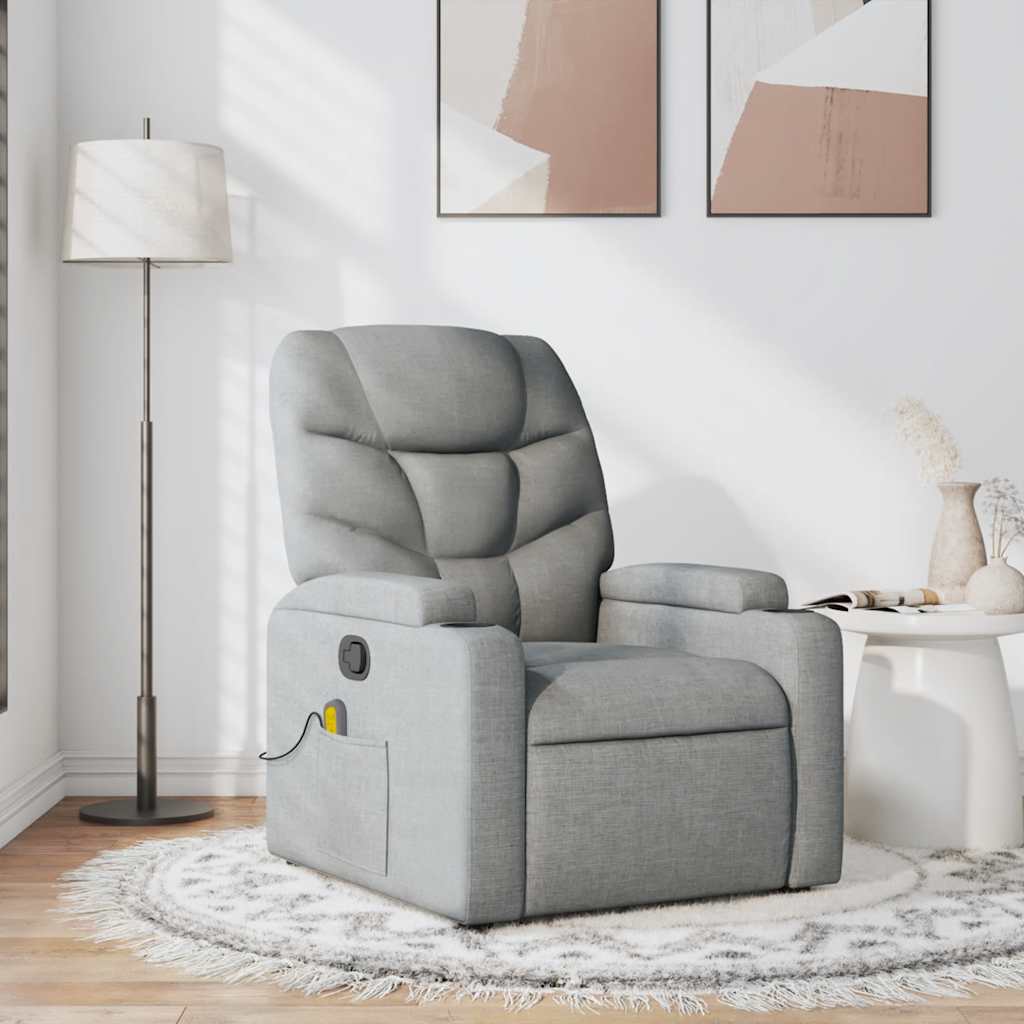 Relaxsessel Elektrisch Dunkelgrau Stoff