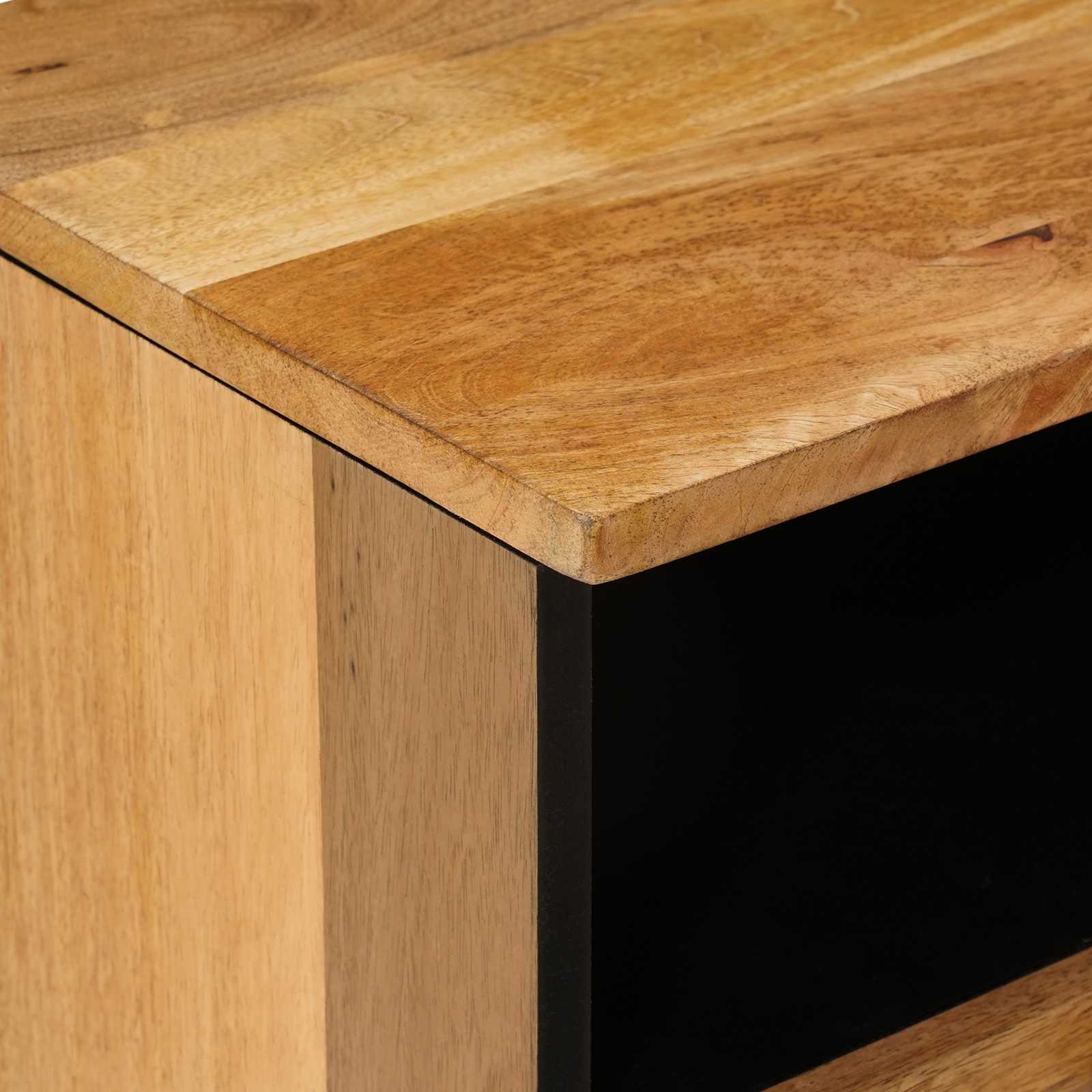 TV-Schränk mit Regal Walnuss 100 x 33 x 46 cm Massivholz Mango