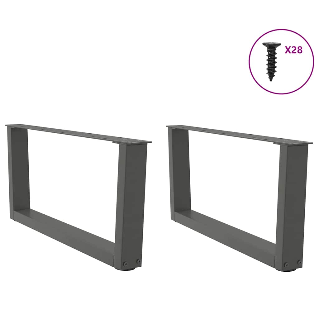 Couchtischbeine V-Form 2 Stück Schwarz 30x(30-31,3) cm Stahl