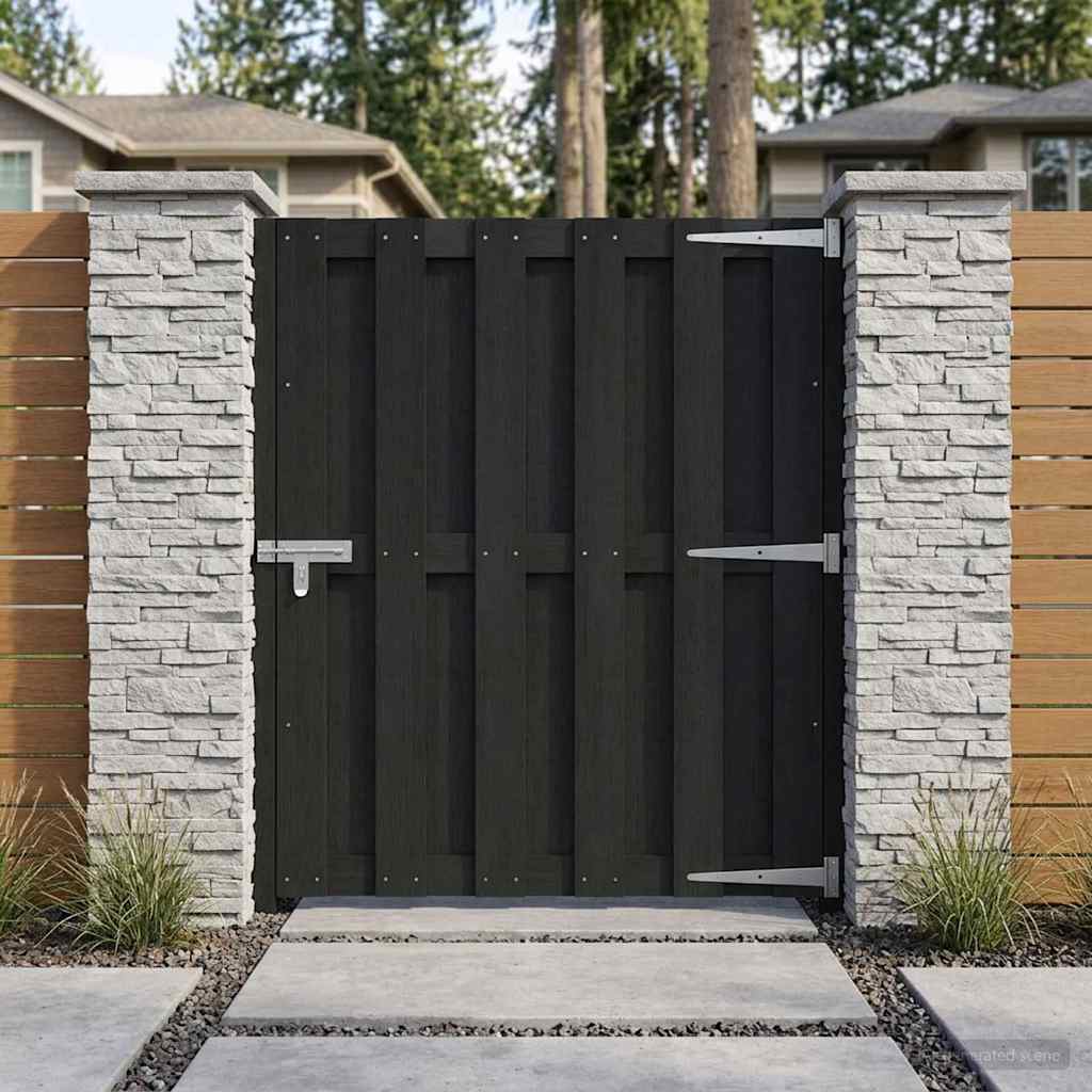 Gartentor WPC 100x112 cm Grau