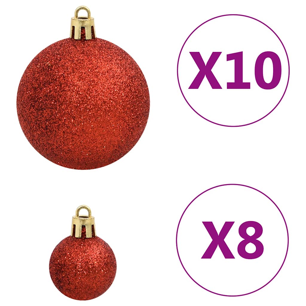 111-tlg. Weihnachtskugel-Set Golden Polystyrol