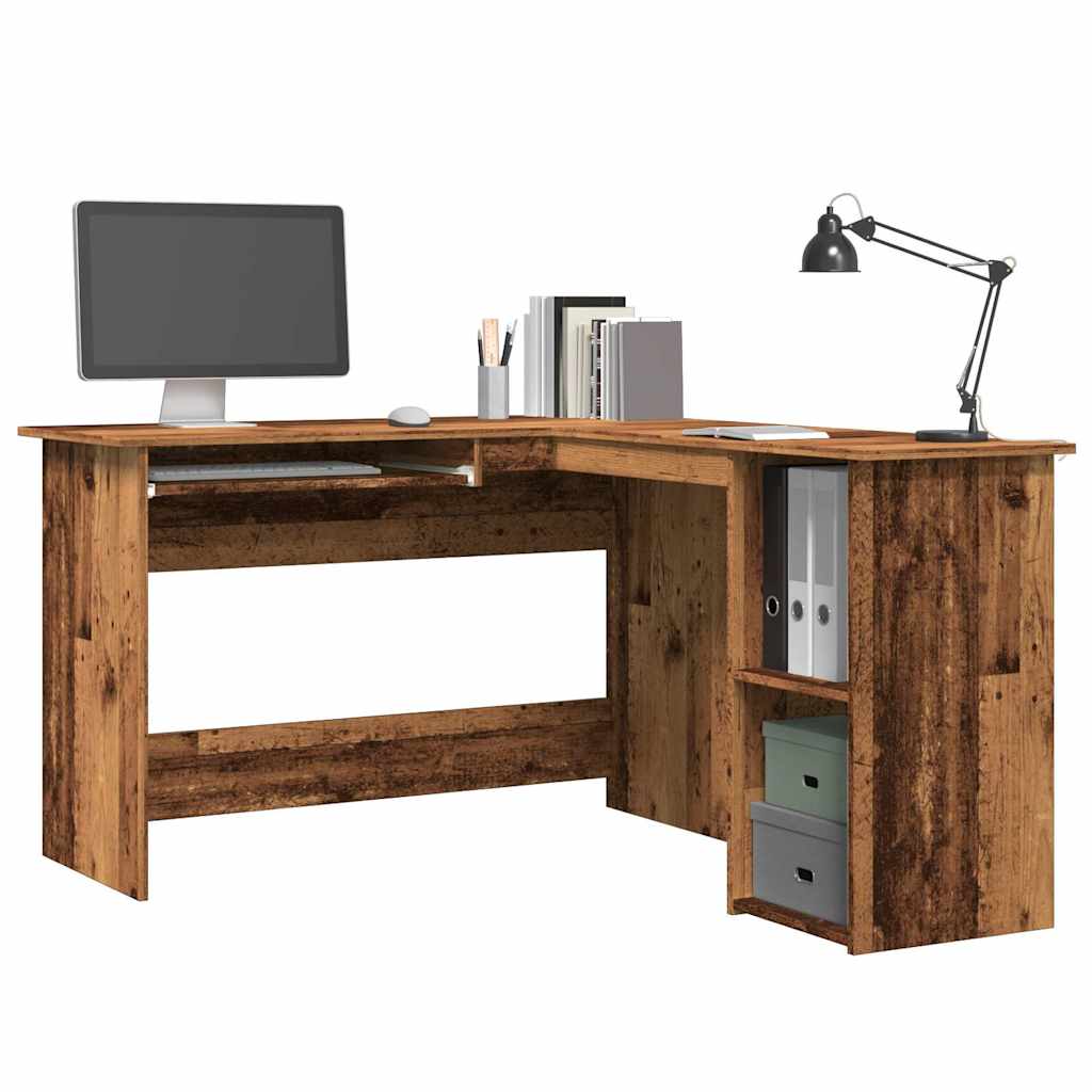 Eckschreibtisch in L-Form Weiß 120x140x75 cm Holzwerkstoff