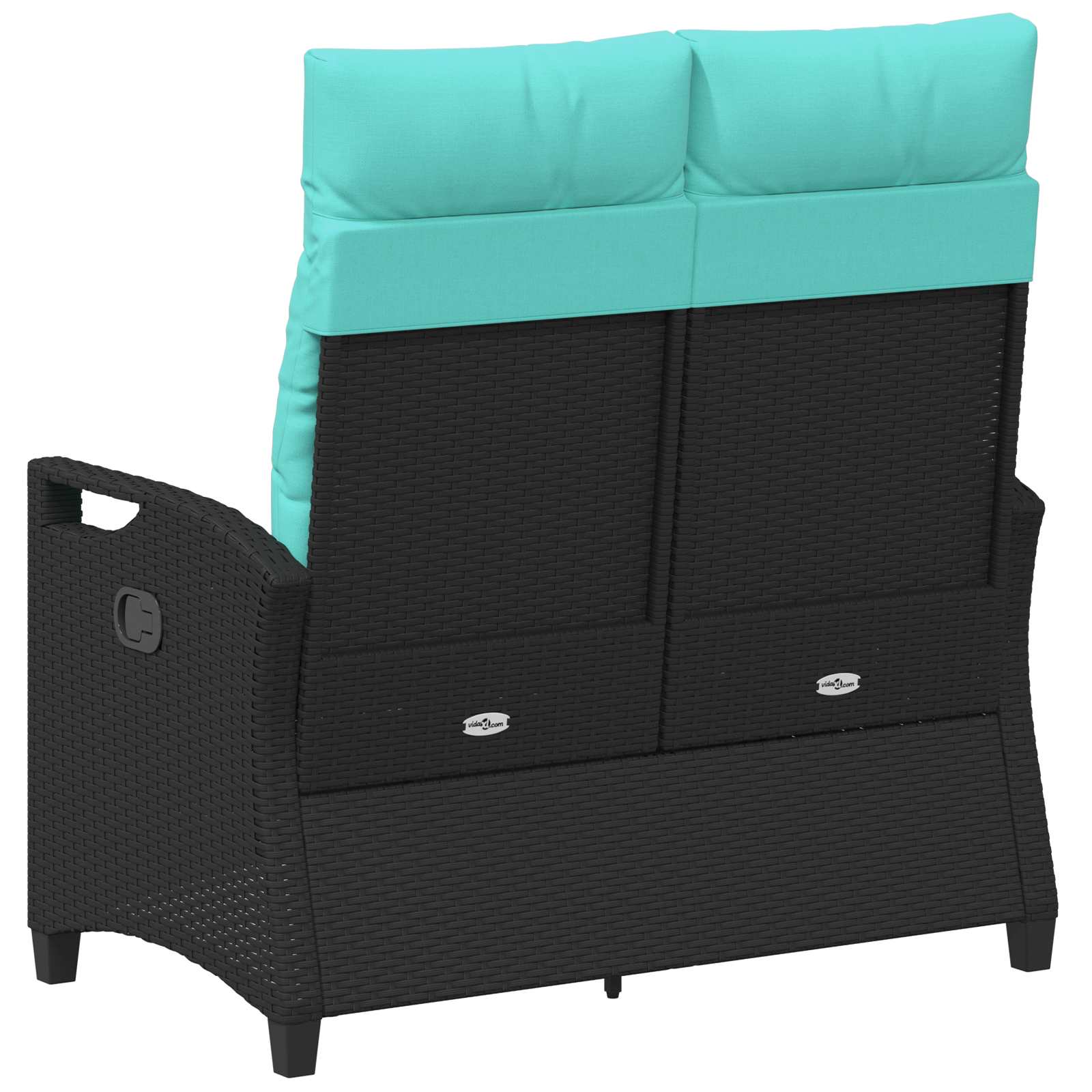 Gartenbank Schwarz 105 x 60 x 112 cm Stahl und Polyester