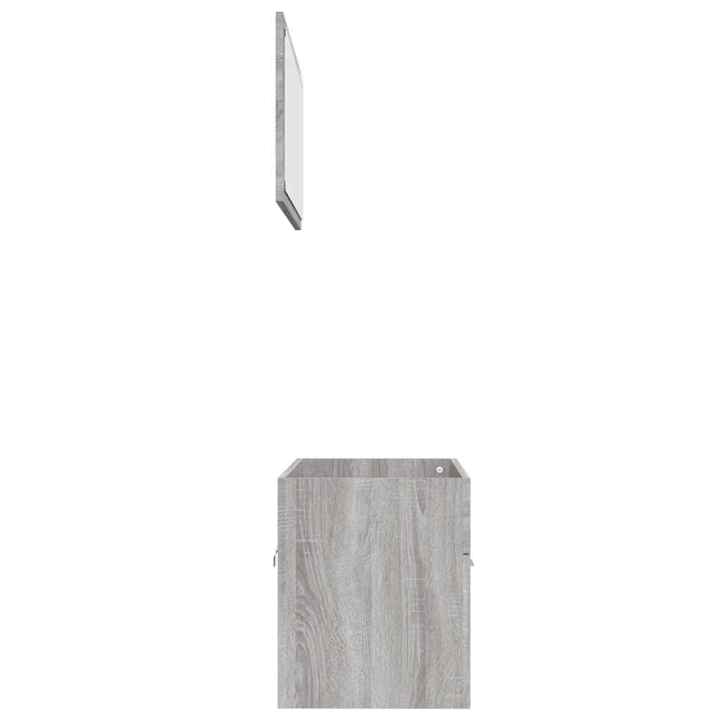 2-tlg. Badmöbel-Set Weiß Holzwerkstoff