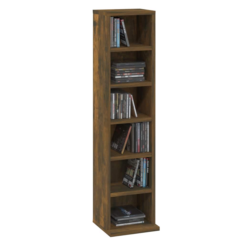 CD-Schrank Weiß 21x20x88 cm Holzwerkstoff