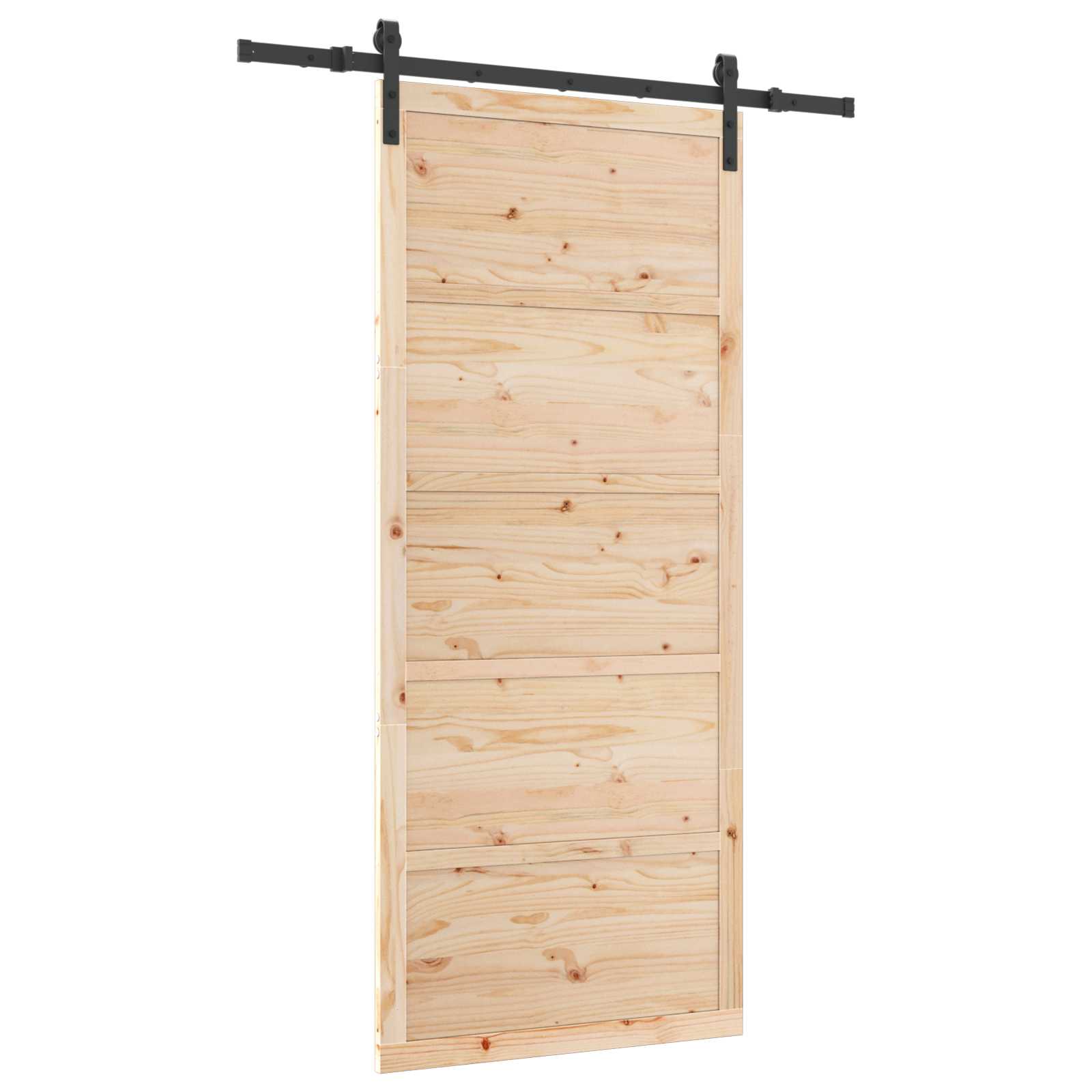 Schiebetür Natur 100 x 208 cm Massives Kiefernholz