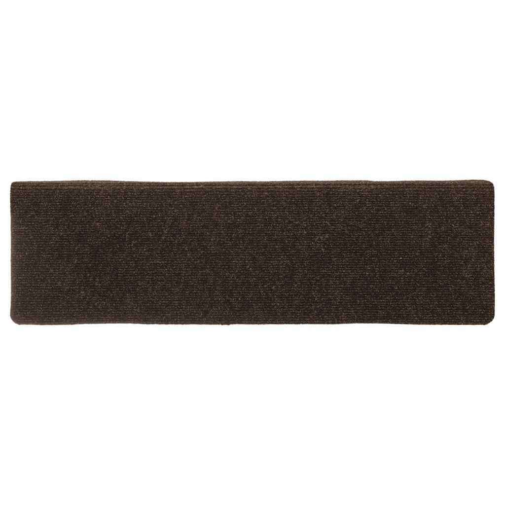 Stufenmatten Selbstklebend 15 Stk. 65x21x4 cm Hellbraun Rechteckiger Rand