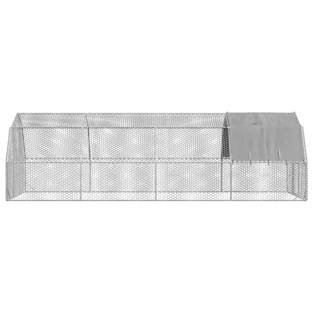 Hühnerstall mit Dach 2,5x4x2,25 m Verzinkter Stahl