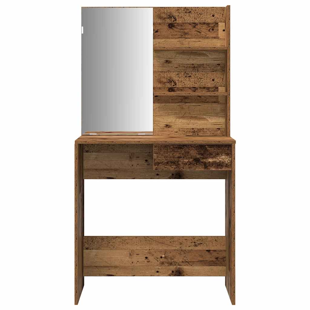Schminktisch-Set Weiß 74,5x40x141 cm
