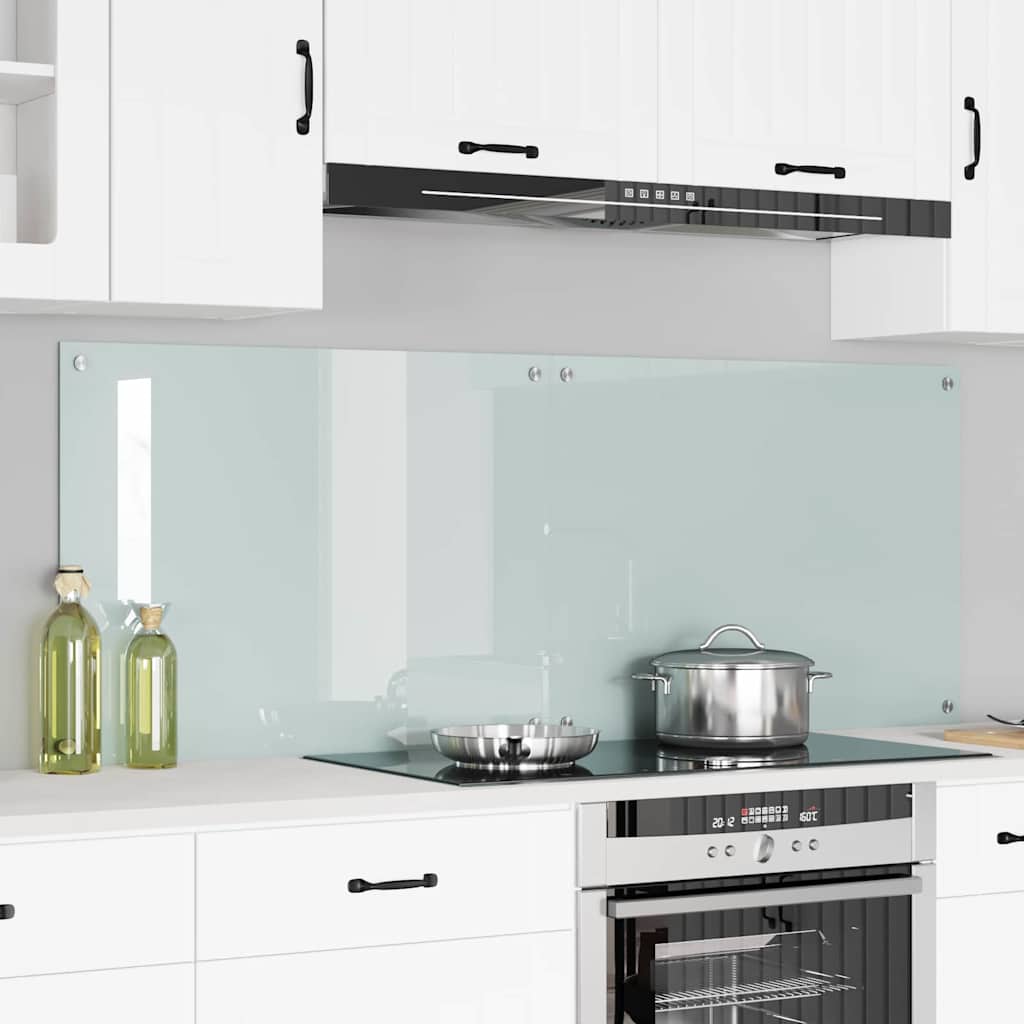 Küchenrückwand 2 pcs Weiß 70 x 40 cm Gehärtetes Glas