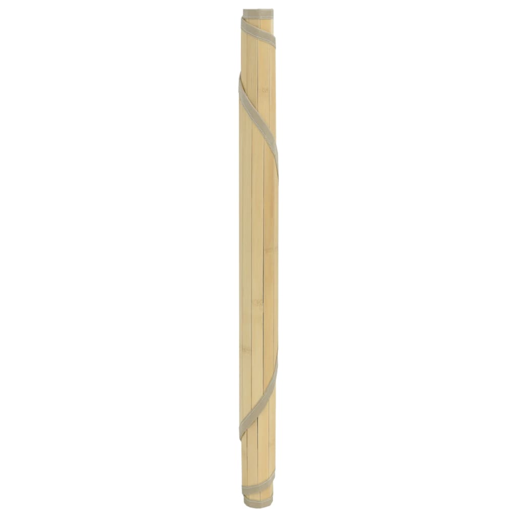 Teppich Rund Schwarz 60 cm Bambus