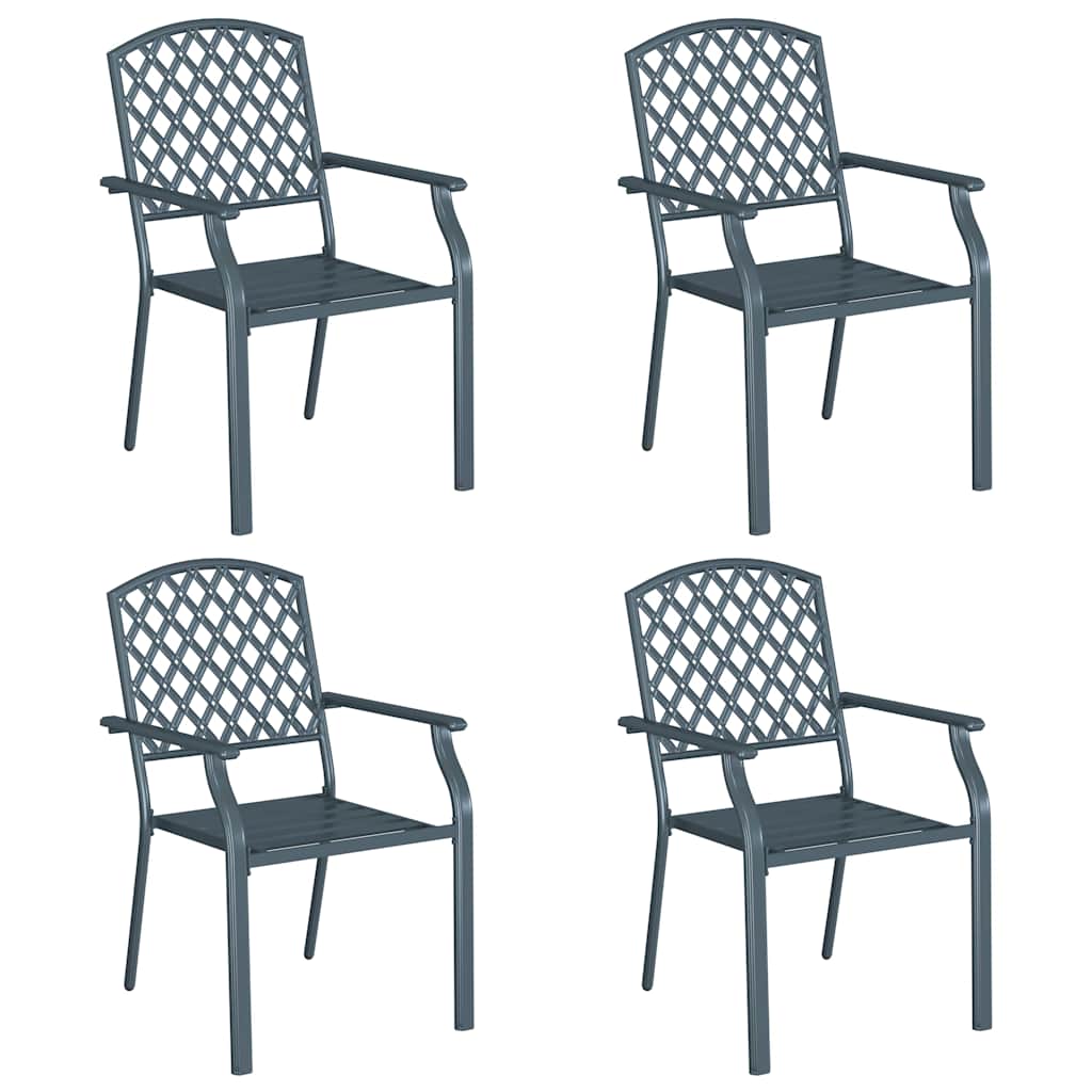 Gartenstuhl 2 pcs Anthrazit 56 x 65 x 89 cm Stahl
