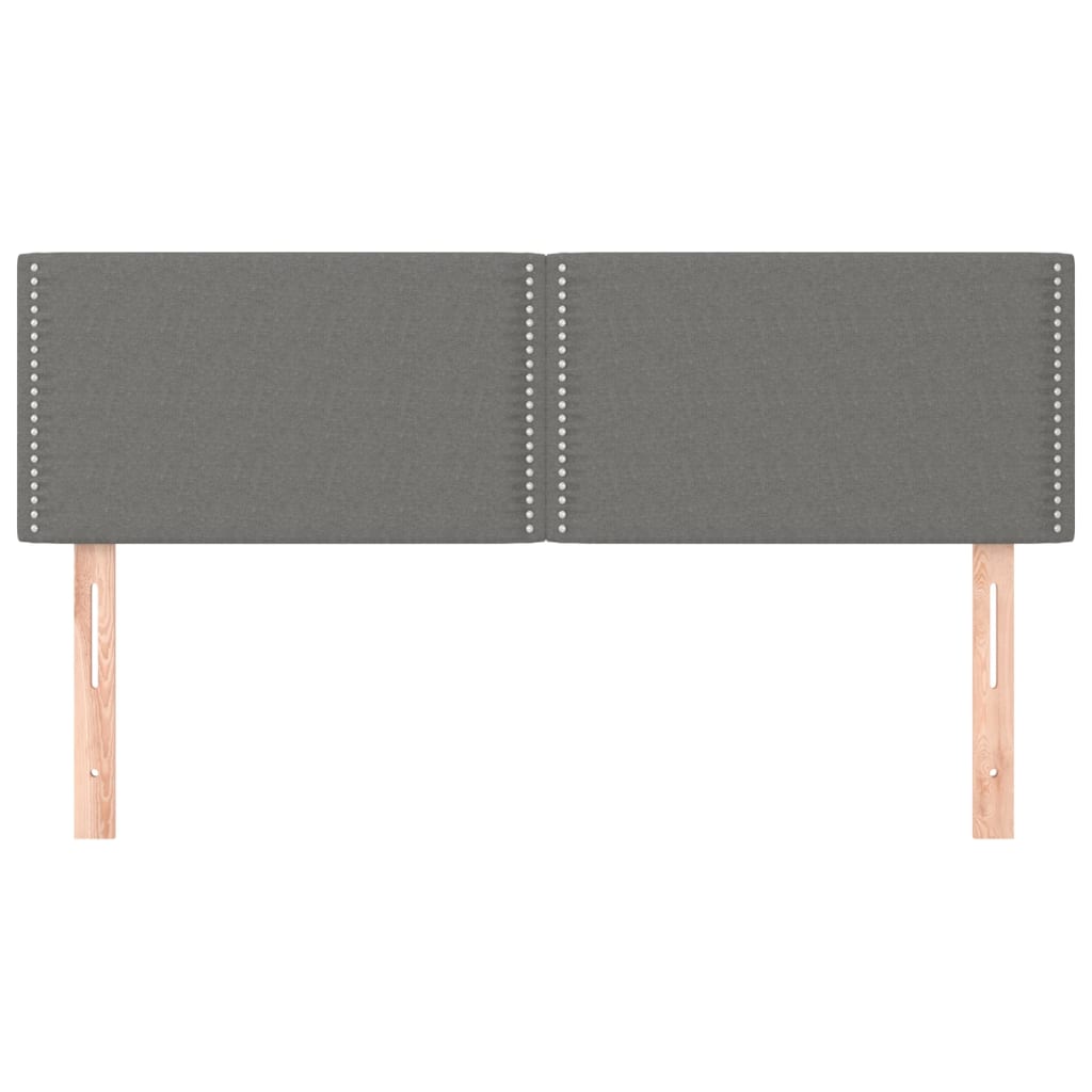 Kopfteil Dunkelgrau 80 x 5 x 118/128 cm Stoff