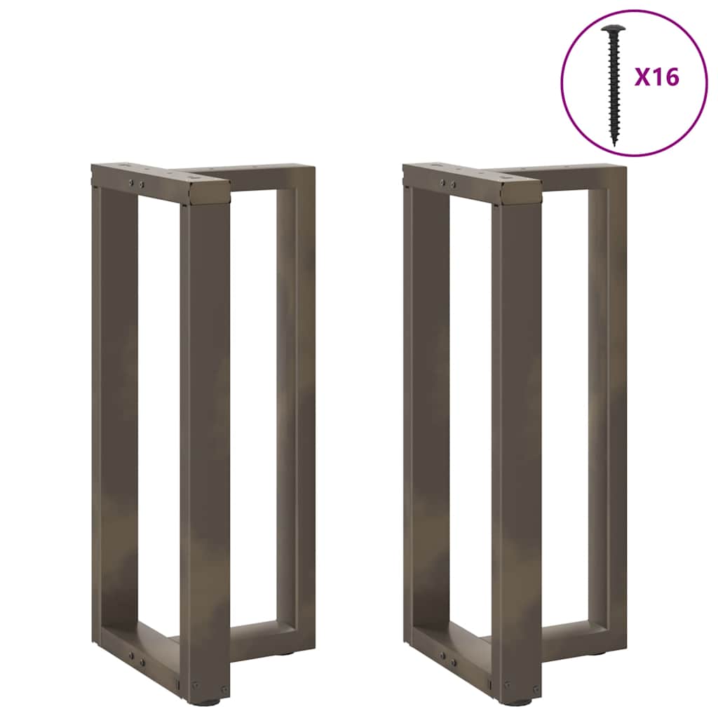 Couchtischbeine T-Form 2 Stk. Schwarz 30x25x(30-31) cm Stahl