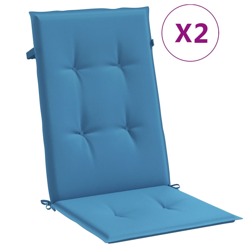 Hochlehner-Auflagen 2 Stk. Melange Anthrazit 120x50x7cm Stoff