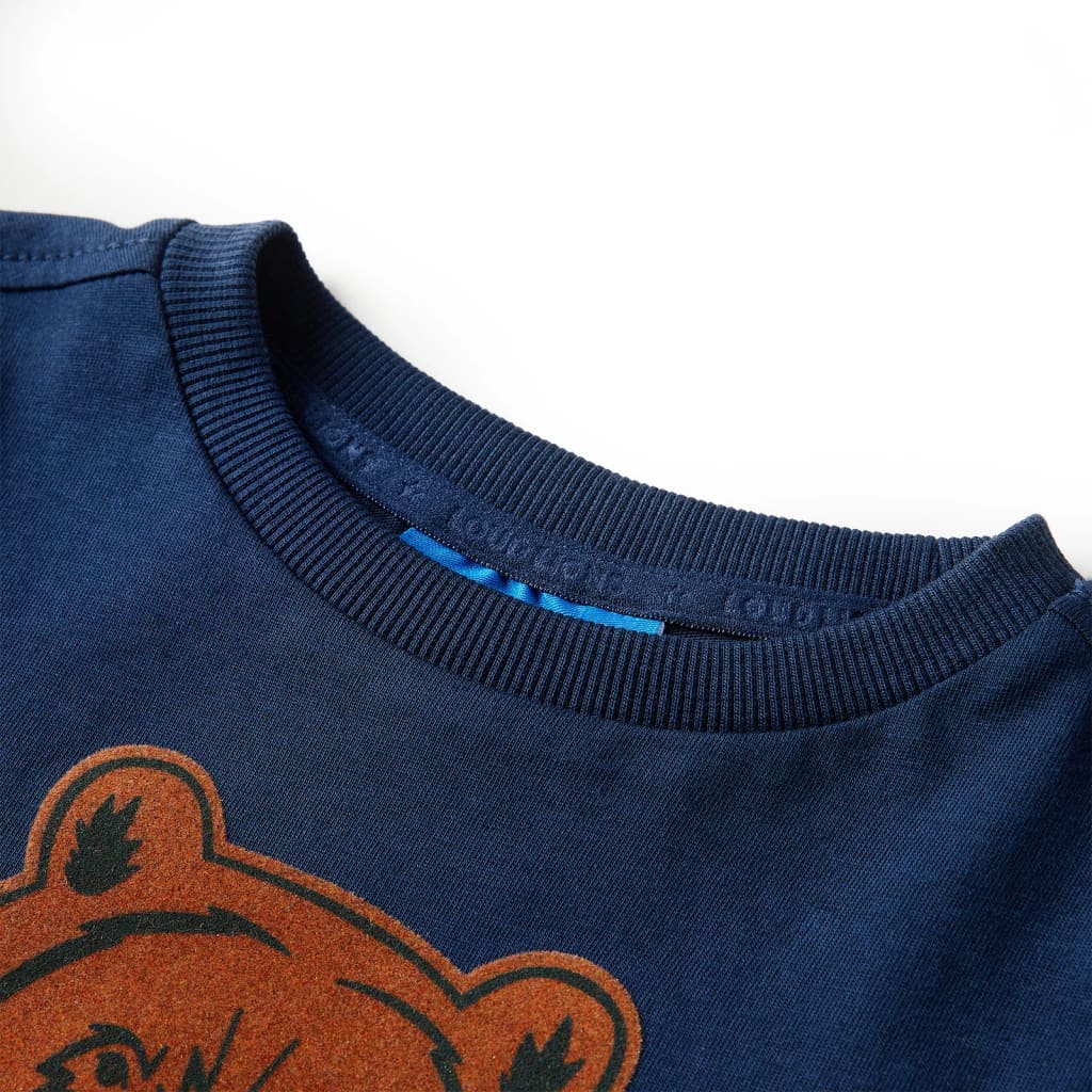 Kinder-Langarmshirt Marineblau 92