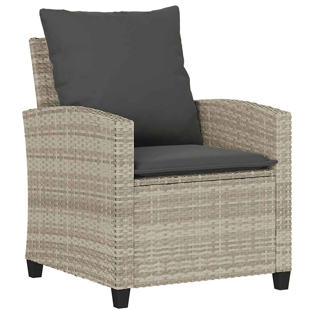 4-tlg. Garten-Sofagarnitur mit Kissen Schwarz Poly Rattan