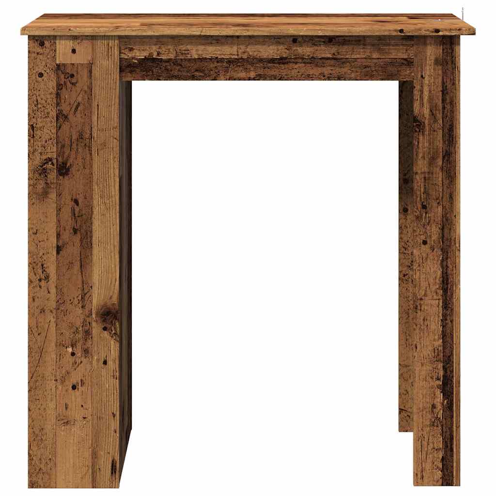 Bartisch mit Ablagefläche Weiß 102x50x103,5 cm Holzwerkstoff