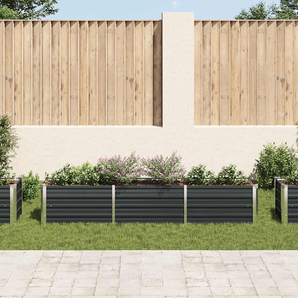 Hochbeet Anthrazit 160 x 80 x 77 cm Verzinkter Stahl
