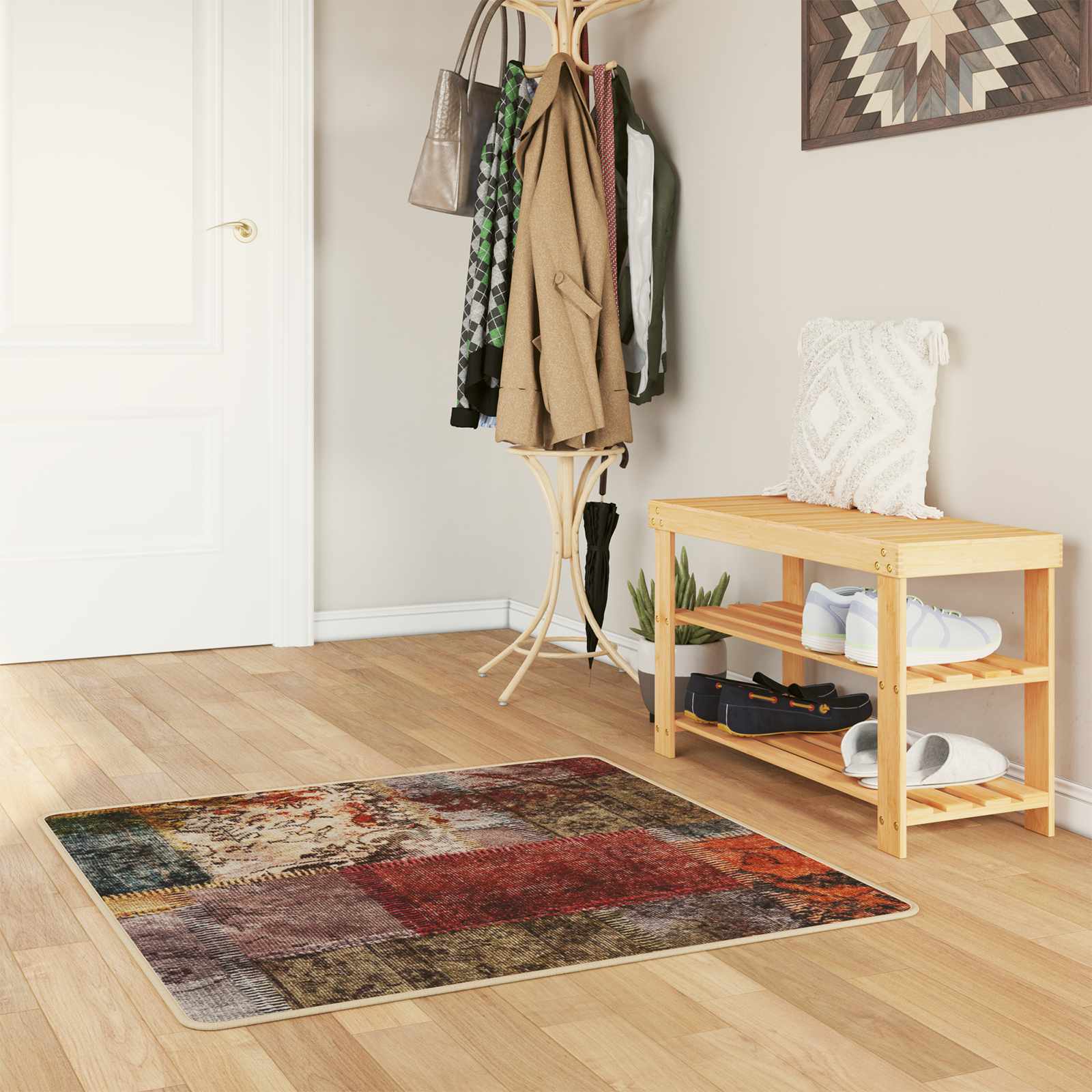 Teppich Waschbar Mehrfarbig 160x230 cm