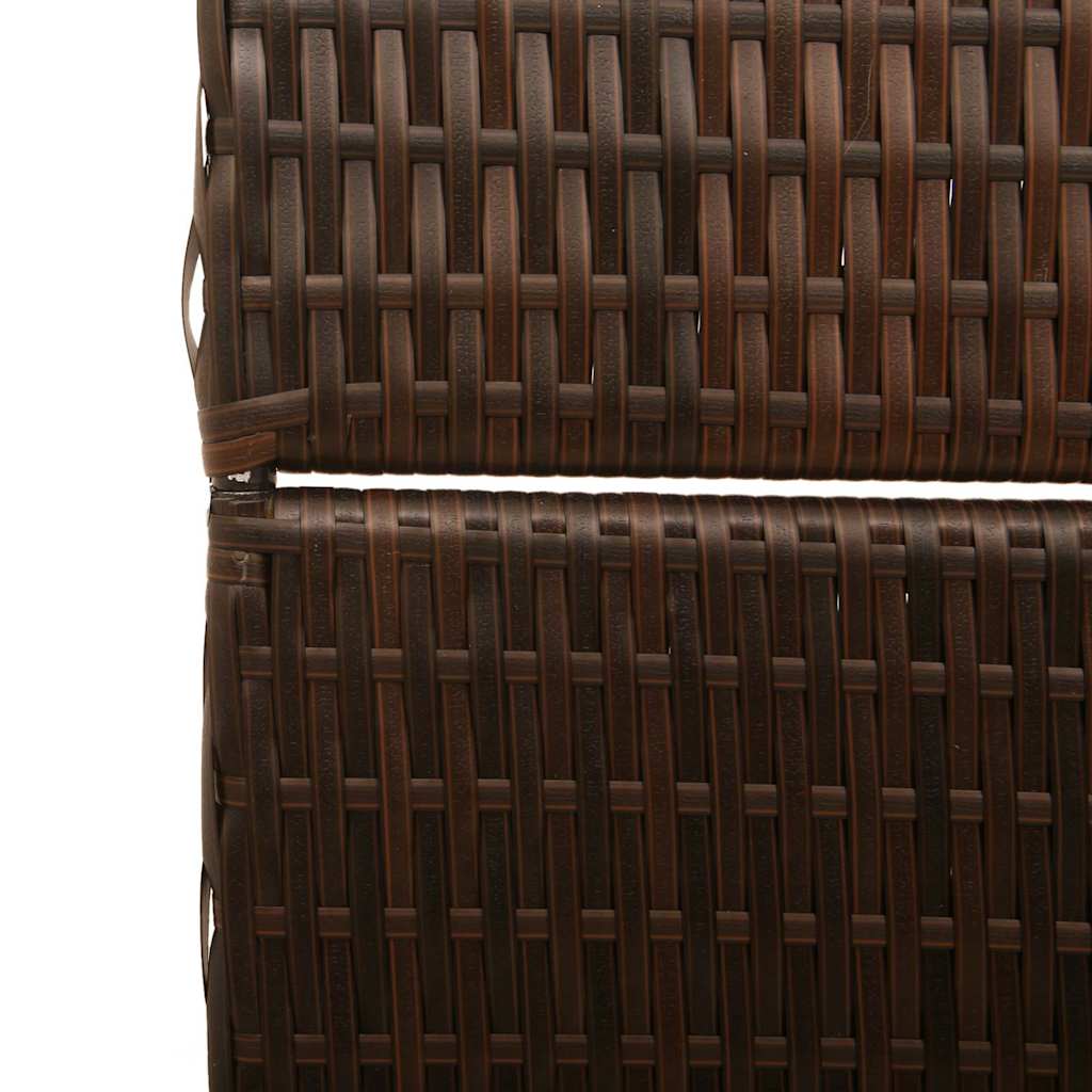 Raumteiler Schwarz 146 x 180 cm Poly-Rattan