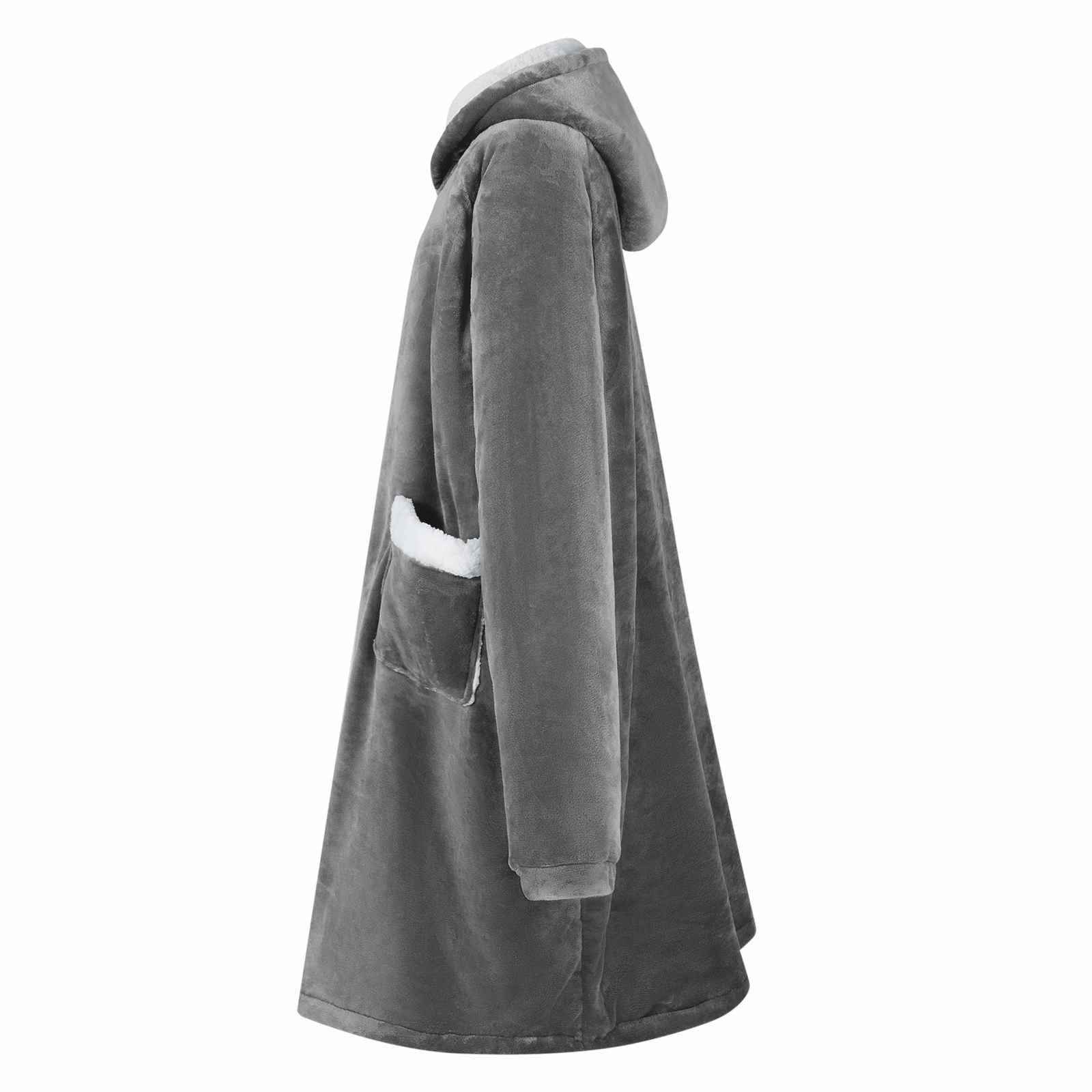 Decken-Hoodie Beige M Fleece und Flanell