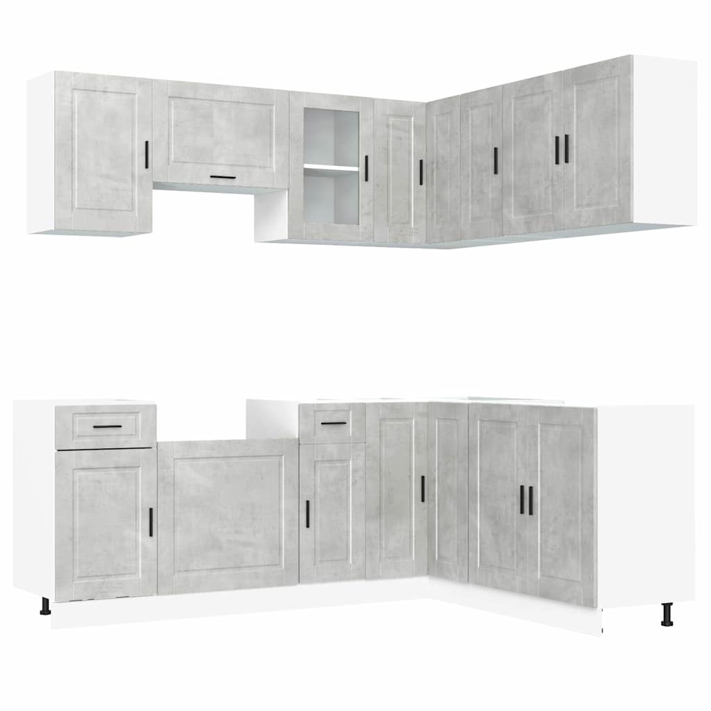11-tlg. Küchenschrank-Set Porto Weiß Holzwerkstoff