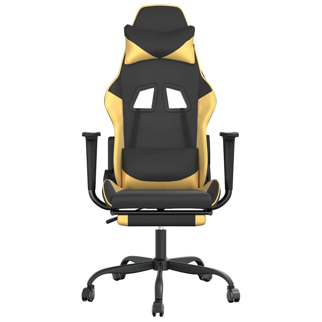 Gaming-Stuhl mit Massagefunktion Schwarz und Rot Kunstleder