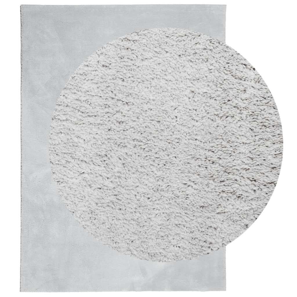 Teppich HUARTE Kurzflor Weich und Waschbar Anthrazit 60x110 cm