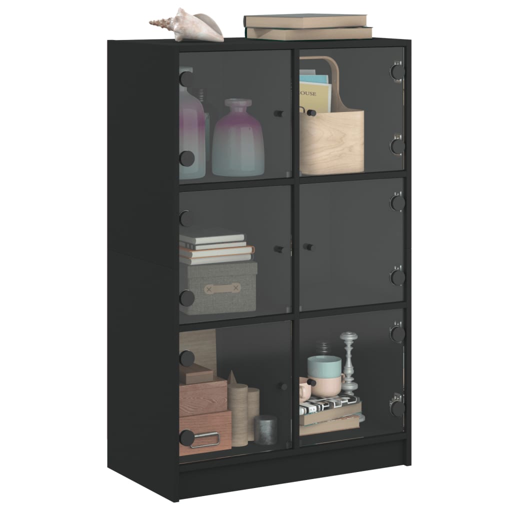 Bücherregal mit Türen Weiß 136x37x109 cm Holzwerkstoff