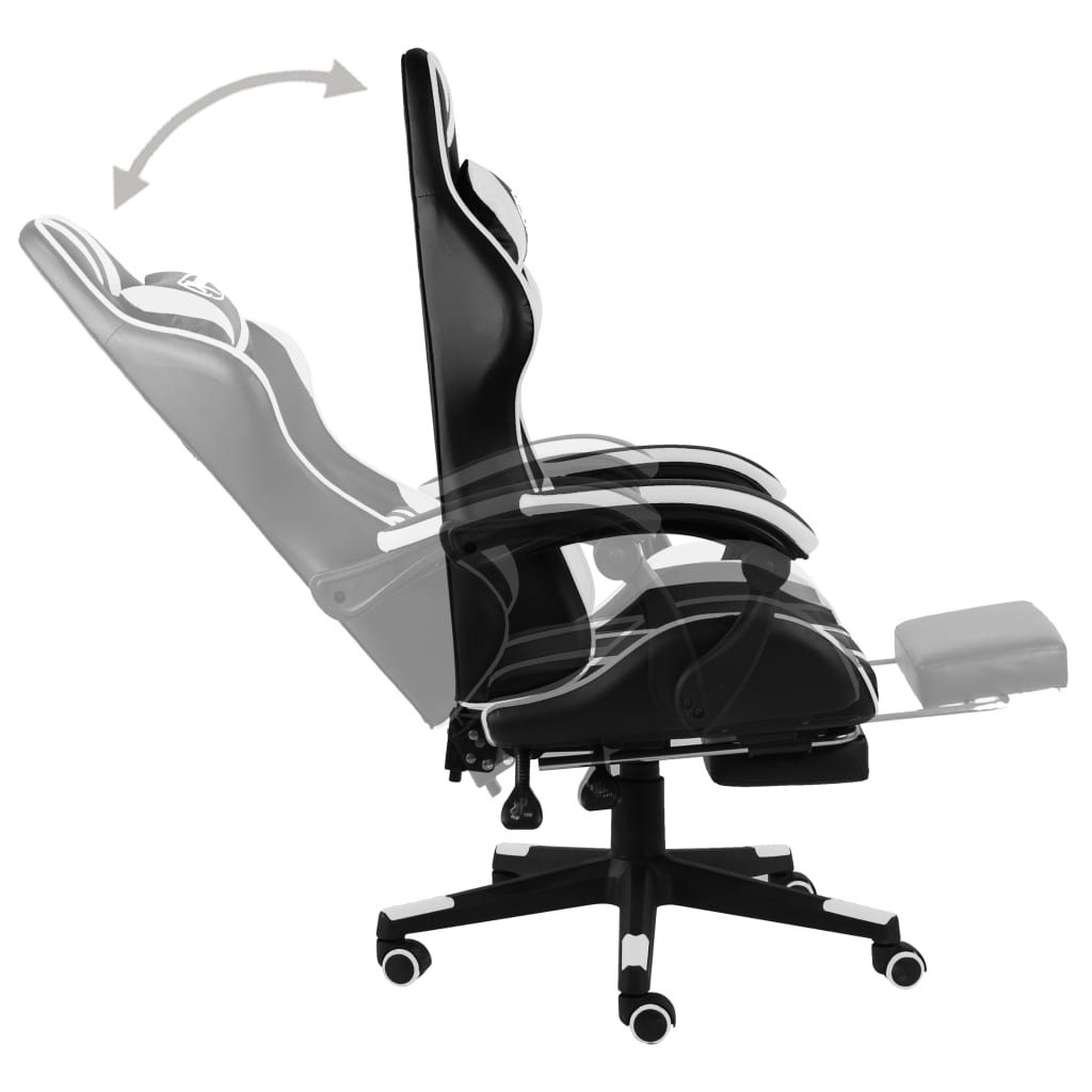 Gaming-Stuhl Schwarz und Blau Kunstleder