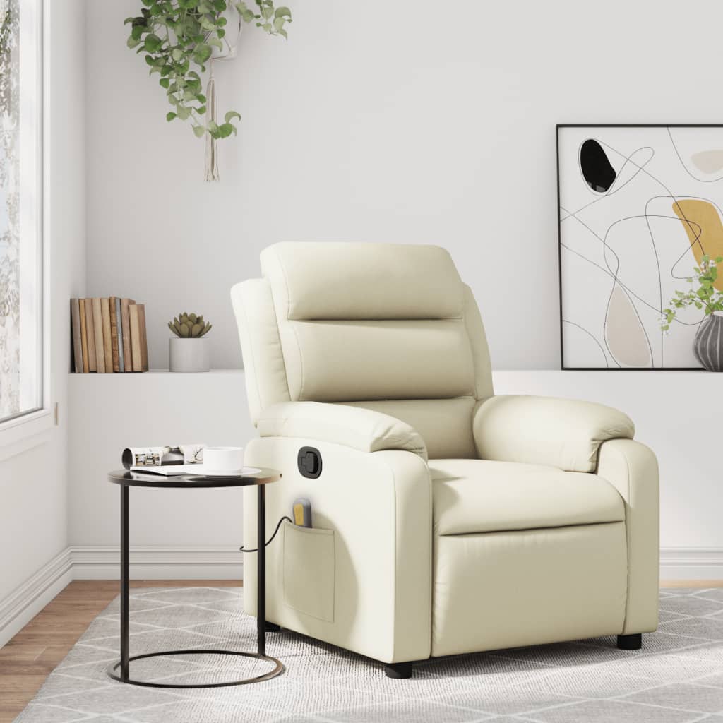 Massage-Relaxsessel, Kunstleder, Schwarz