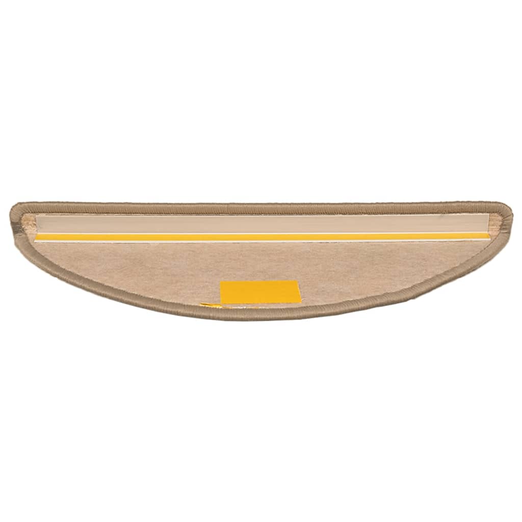 Stufenmatten 15 Stk. 56x17x3 cm Beige und Grau Halbrund