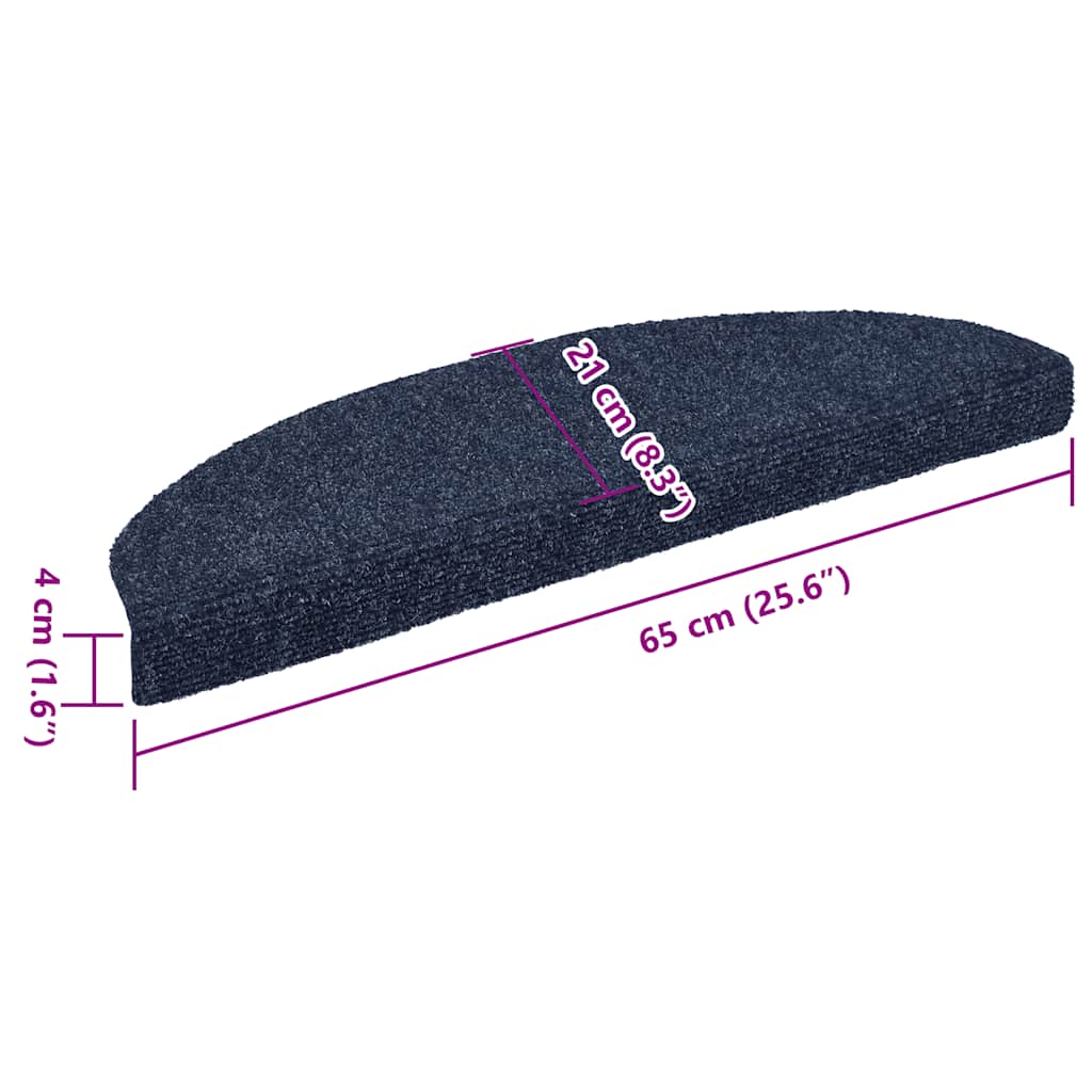 Stufenmatten Selbstklebend 15 Stk. 56x17x3 cm Hellbraun Halbrund