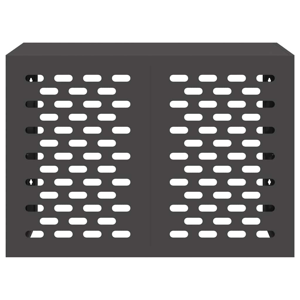 Klimaanlagenabdeckung Schwarz 90 x 40 x 60 cm Stahl