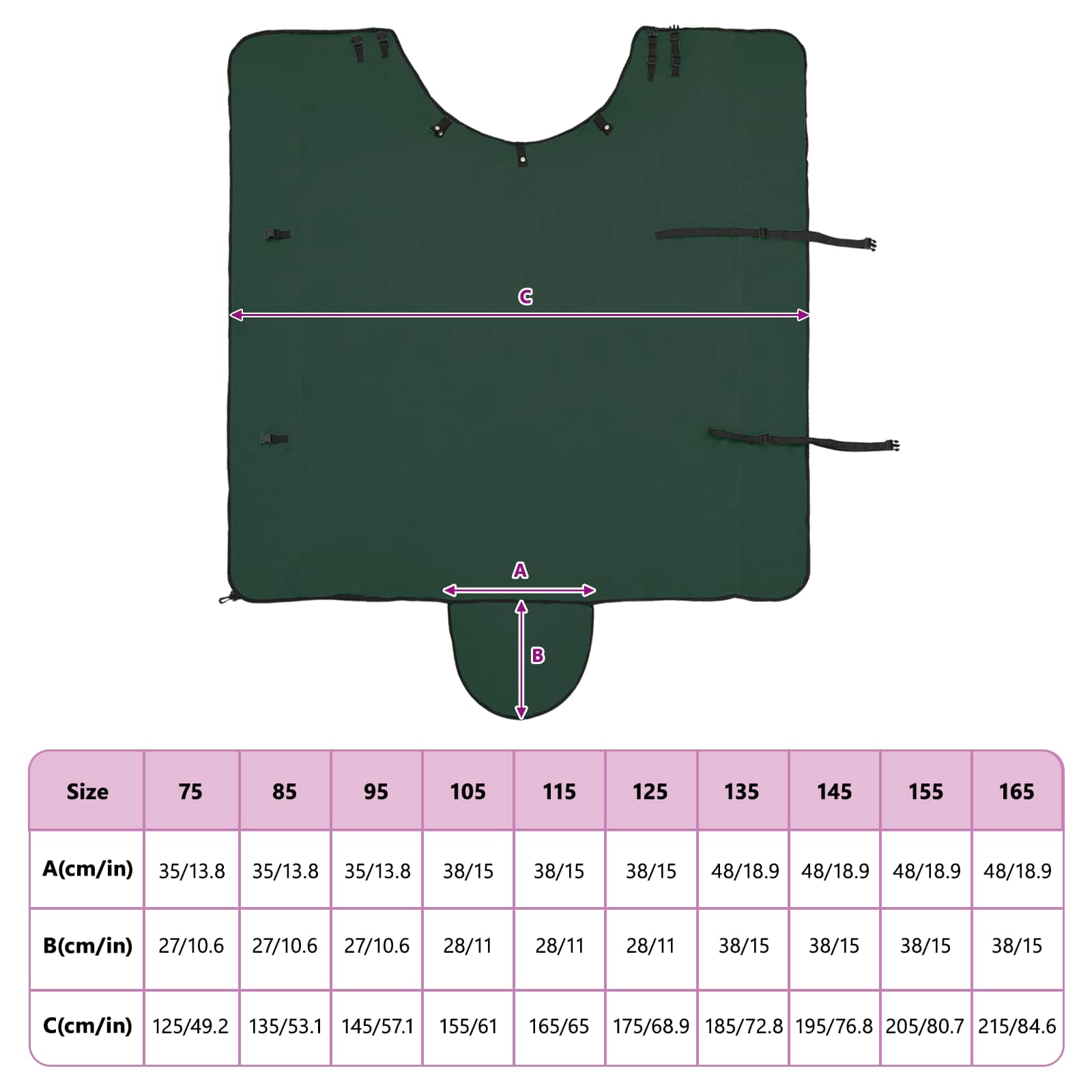 Pferdedecke Volles Aqua 75 cm Polyester