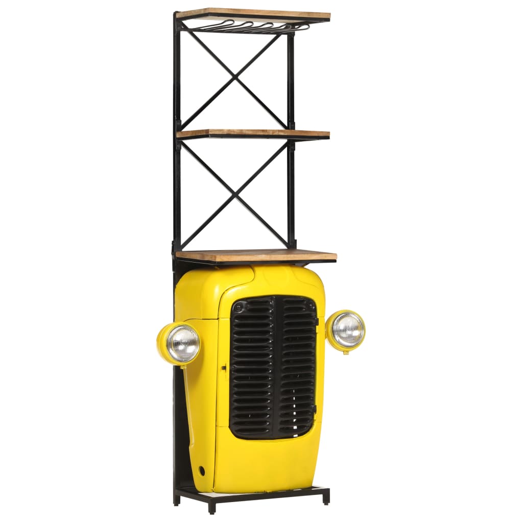 Traktor-Weinschrank 49x31x172 cm Mango Massivholz