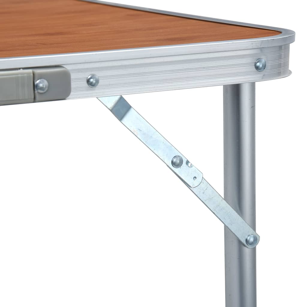Campingtisch Klappbar Grau Aluminium 120x60 cm