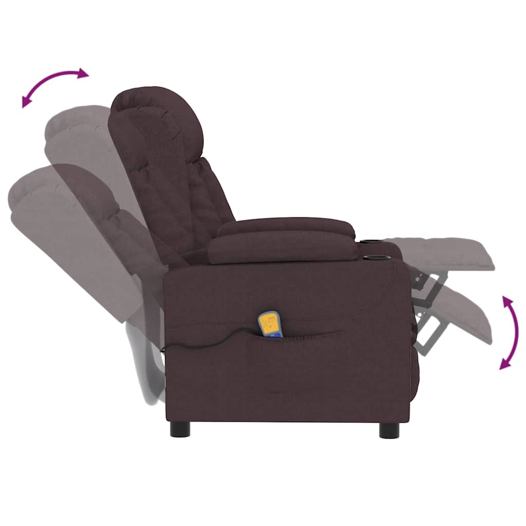 Massagesessel Hellgrau Stoff