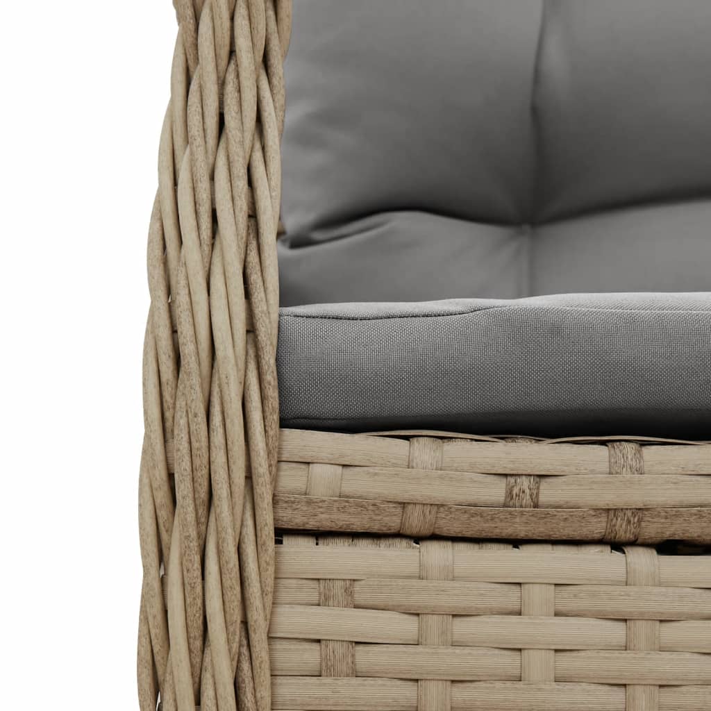 Gartensessel 2 Stk. Verstellbar Schwarz Poly Rattan