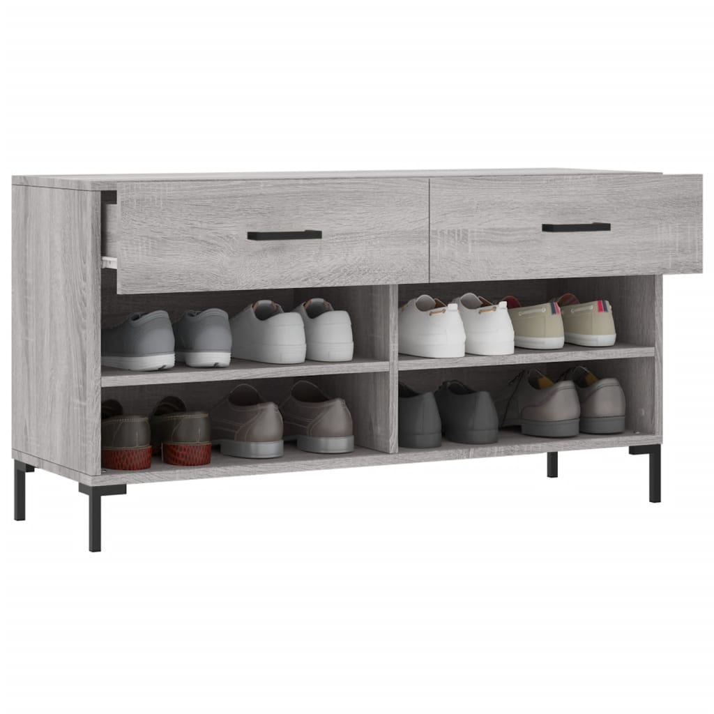 Schuhbank Weiß 102x35x55 cm Holzwerkstoff