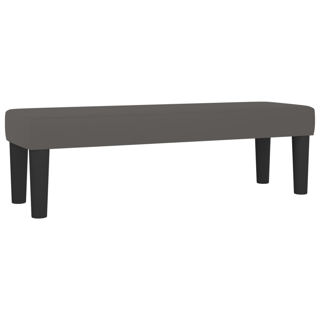 Sitzbank Grau 70x30x30 cm Kunstleder