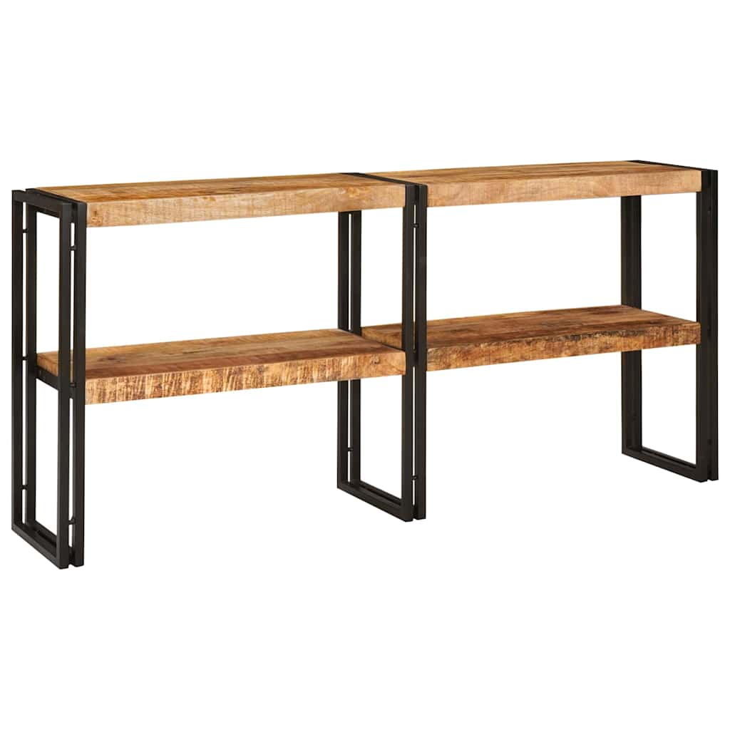 Konsolentisch mit Regal Braun 160 x 33 x 75 cm Massivholz Mango