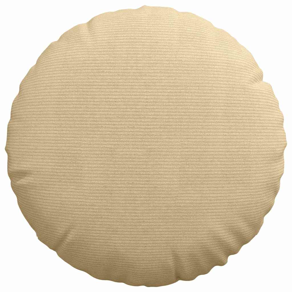 Sitzkissen 2 pcs Hellgrau Ø30 x 13 cm Cordstoff
