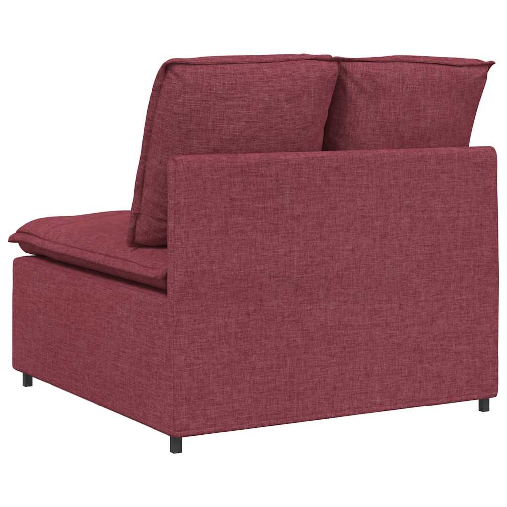 Modulares Sofa Endmodul mit Armlehne Kissen Hellgrau 100 cm