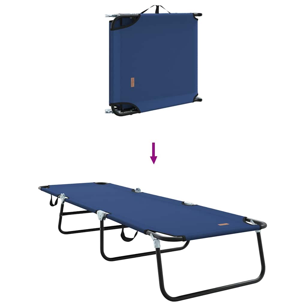 Klappbare Sonnenliege Blau 188 x 57 x 86,5 cm Polyester