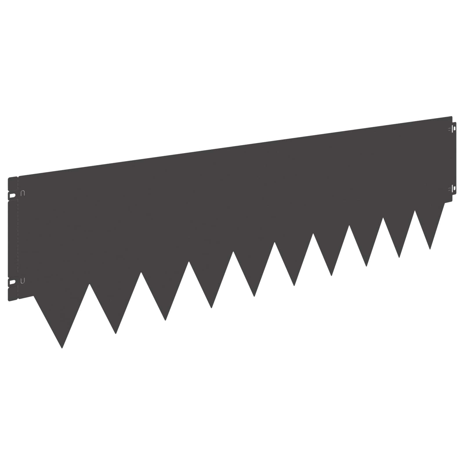 Raseneinfassung 10 pcs Länge Höhe 103 x 15 cm Stahl Schwarz